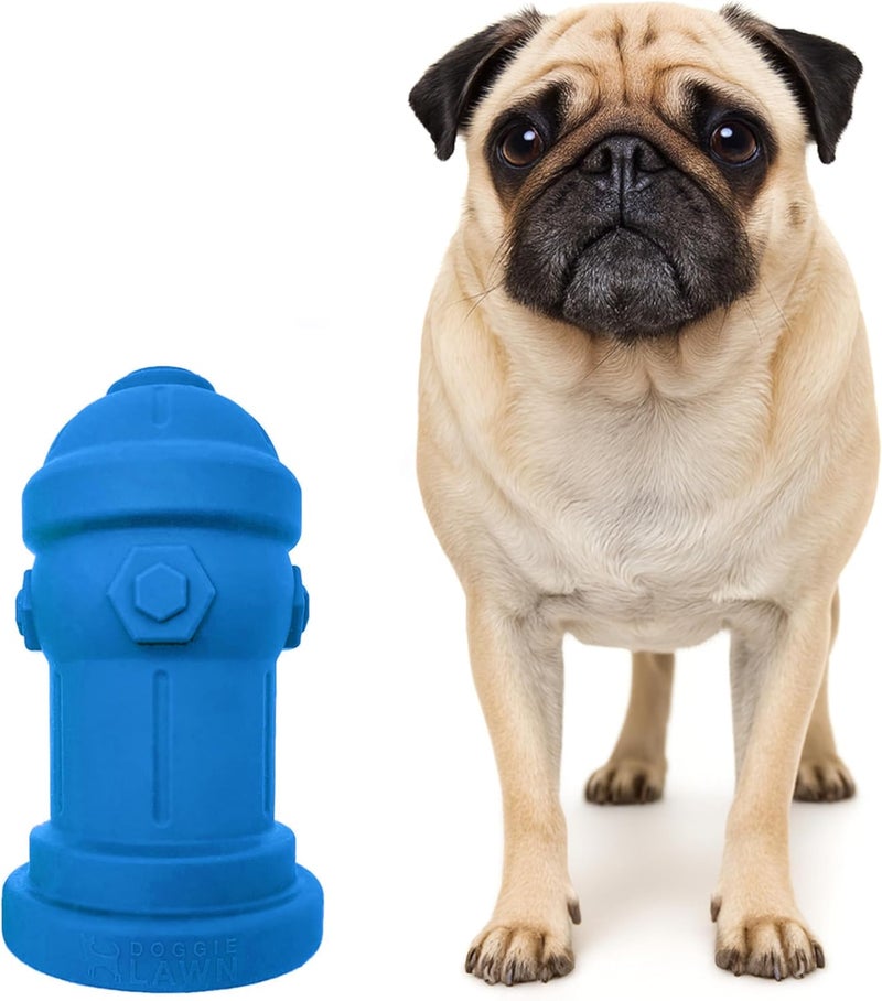 Bark Potty Small Dog Fire Hydrant 4x7 Silicone Soft Potty Training Aid for Small Breeds Under 10lbs Toy Breeds Indoor Outdoor Training Blue - Image 1